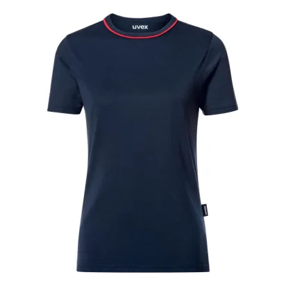 Damen T-Shirt, navy/rot