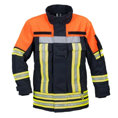 Einsatzjacke THL, schwarzblau/orange, Reflex segmentiert