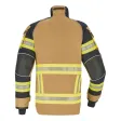 Einsatzjacke THL X-pro Solution, gold/dunkelblau, Rückenaufdruck FEUERWEHR silber reflektierend