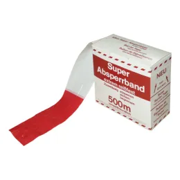 Absperrband im Abrollkarton