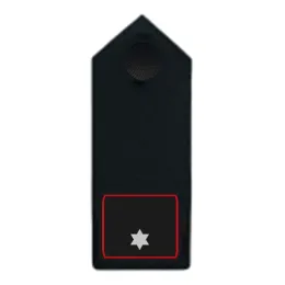 Schulterklappen, auf scharzem Köper, Knopf schwarz