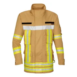 Einsatzjacke Fire-Jack II sand, Rückenschild FEUERWEHR silber reflektierend