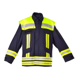 Einsatzjacke Perception, 100% Baumwolle FR, Schulterkoller leuchtgelb