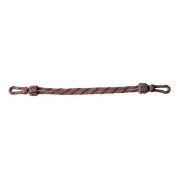 Mützenkordel, silberfarbig/karmesinrot, 6 mm, Inox Draht